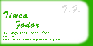timea fodor business card